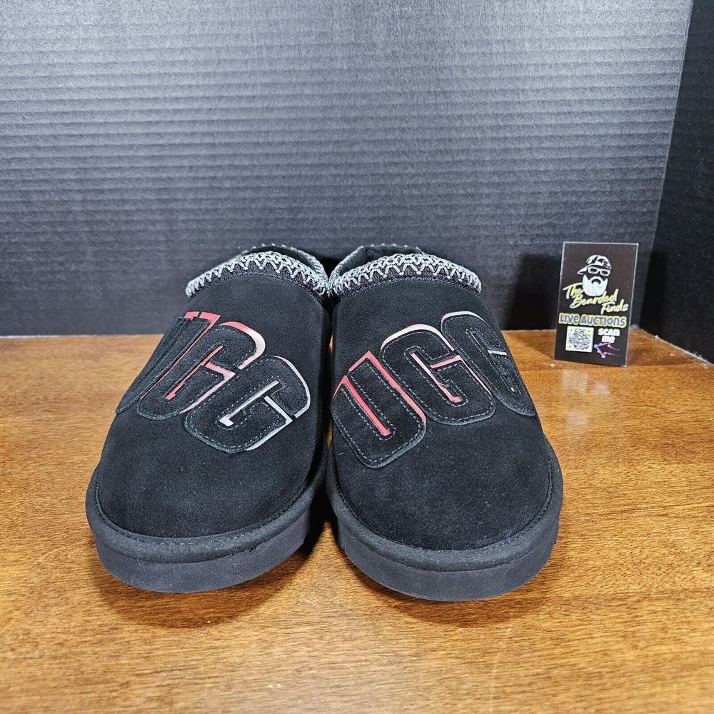 UGG Mens Tasman Graphic Shadow Logo Slippers - Black - Size 11 - 1129140